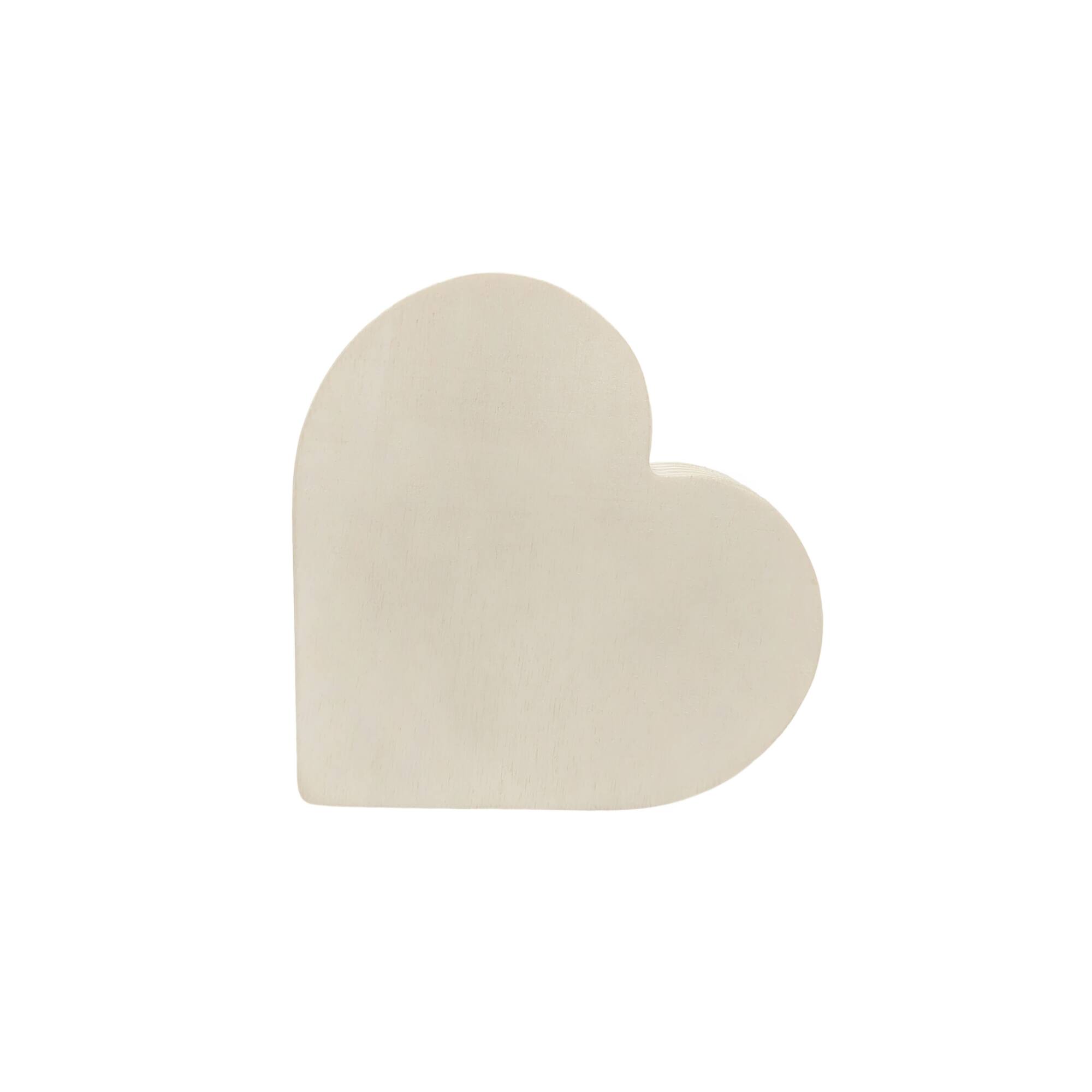 18 Pack: 3.5" Unfinished Wood Heart Shape by Make Market®